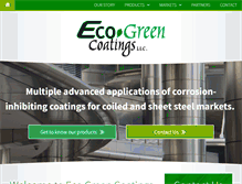 Tablet Screenshot of ecogreencoatings.com